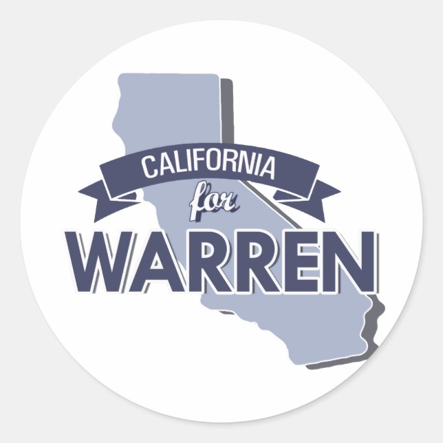 Pegatina Redonda CALIFORNIA PARA WARREN - 2016.png (Anverso)