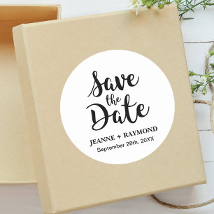 Pegatina Redonda Caligrafía con Estilo Personalizada para Anuncio d