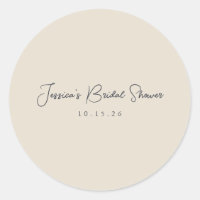 Caligrafía minimalista Ducha marfileña negra de no