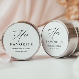 Pegatina Redonda Caligrafía Su Caja Favorita De Tratamiento Boda