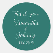 Caligrafía verde esmeralda Boda de pareja elegante