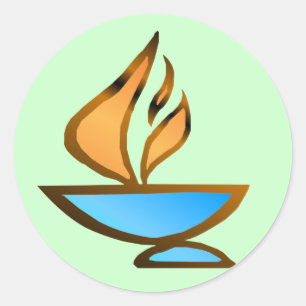 Pegatina Redonda Cáliz de UU