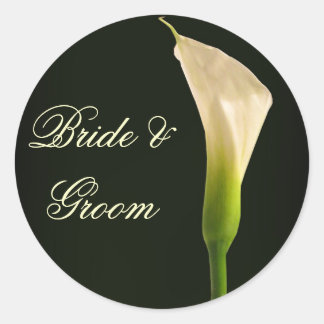 Pegatina Redonda Calla Lily