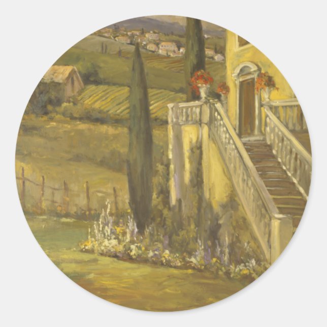 Pegatina Redonda Calle II Latino (Anverso)