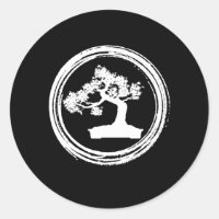 Calligrafía de Zen de Vintage de Enso Circle de Bo