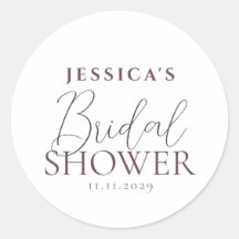 Calligrafía simple elegante ducha de novia