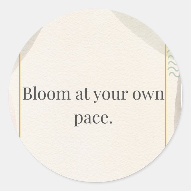 Pegatina Redonda Calm Daily Reminder (Anverso)