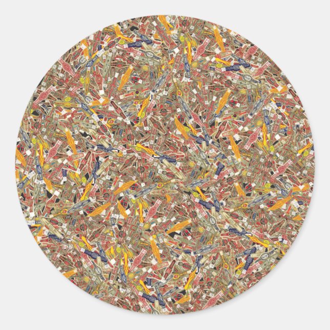 Pegatina Redonda Calzoncillos de anillo de puros (Anverso)