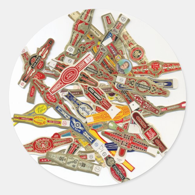 Pegatina Redonda Calzoncillos de anillo de puros (Anverso)