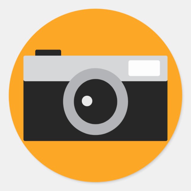 Pegatina Redonda cámara (Anverso)