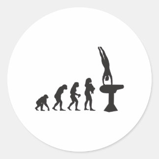 Pegatina Redonda Cámara acorazada gimnástica