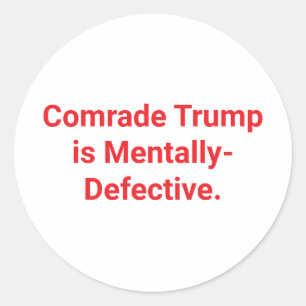 Pegatina Redonda Camarada Trump Hankamer Artjunkhaus divertido defe