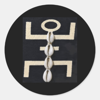 Pegatina Redonda Camaradas de vacas africanas