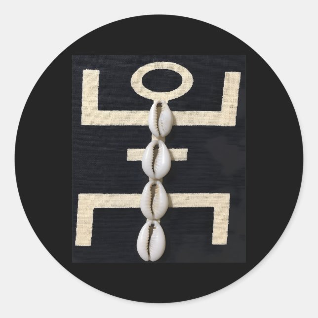 Pegatina Redonda Camaradas de vacas africanas (Anverso)