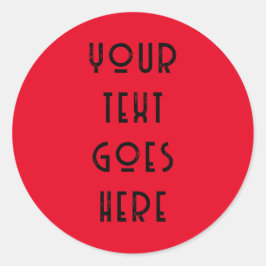 Pegatina Redonda cambiable su texto aquí personal