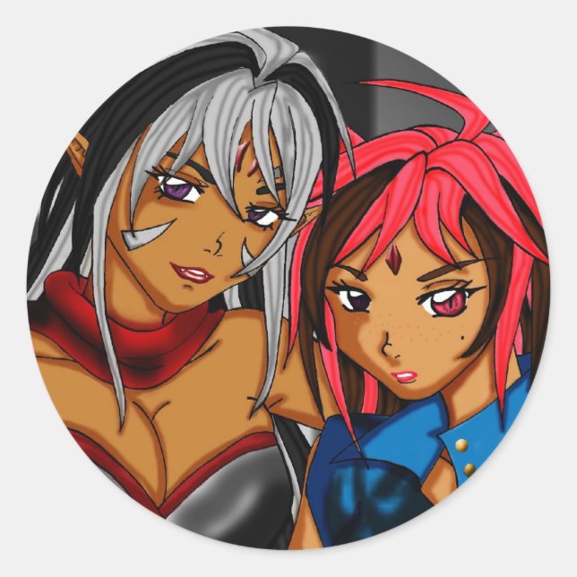 Pegatina Redonda cambiar (Anverso)