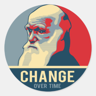 Pegatina Redonda Cambiar con el tiempo