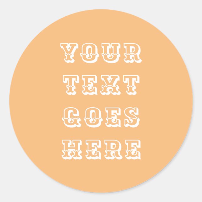 Pegatina Redonda cambiar el texto aquí texto personal (Anverso)