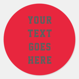 Pegatina Redonda cambiar el texto aquí texto personal