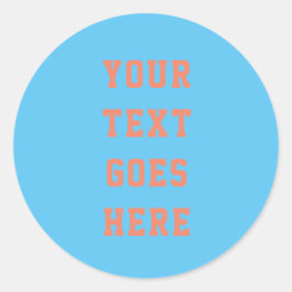Pegatina Redonda cambiar el texto aquí texto personal