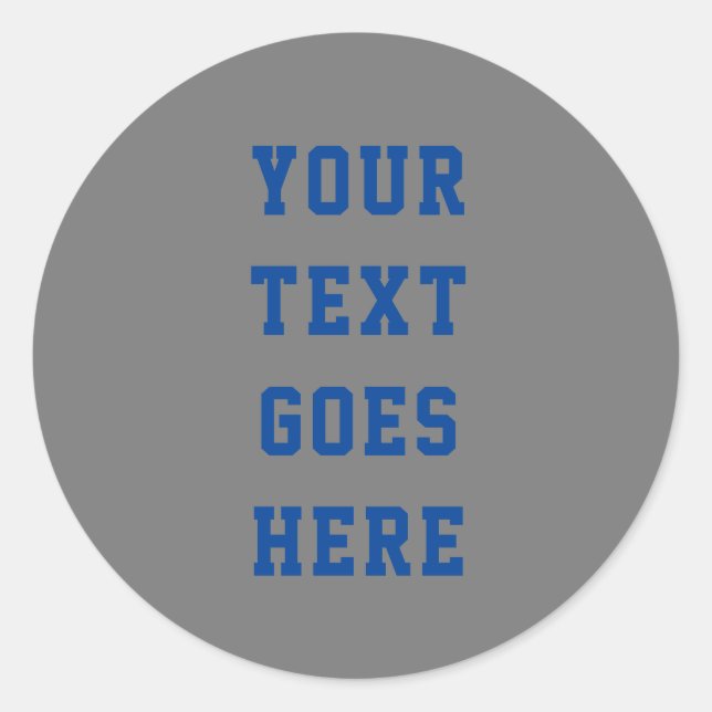Pegatina Redonda cambiar el texto aquí texto personal (Anverso)