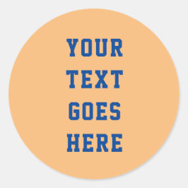 Pegatina Redonda cambiar el texto aquí texto personal