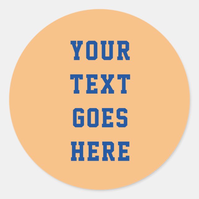Pegatina Redonda cambiar el texto aquí texto personal (Anverso)