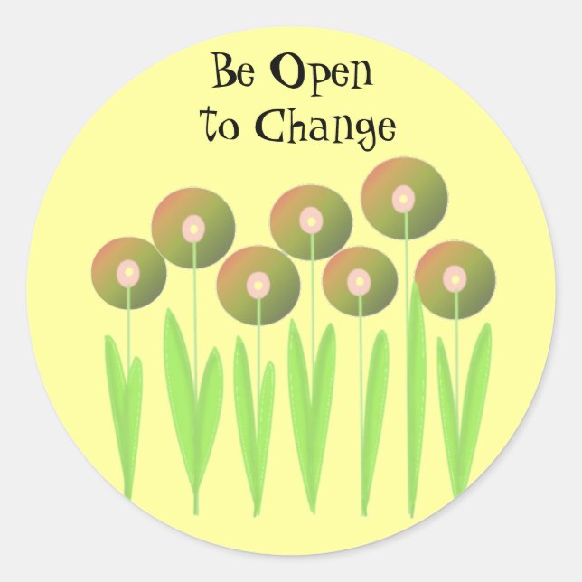 Pegatina Redonda Cambiar la vista (Anverso)