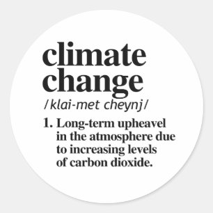 Pegatina Redonda Cambio Climático