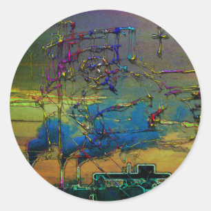 Pegatina Redonda Cambio de clima