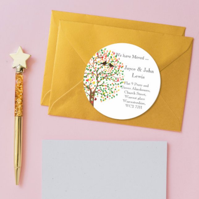 Pegatina Redonda Cambio de dirección Pegatinas otoño otoño caída ár (Subido por el creador)