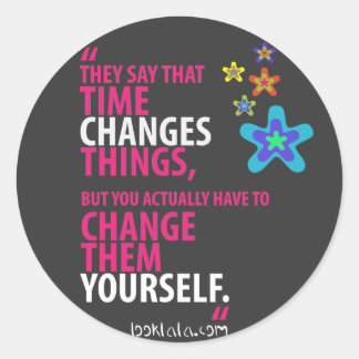 Pegatina Redonda Cambios de tiempo