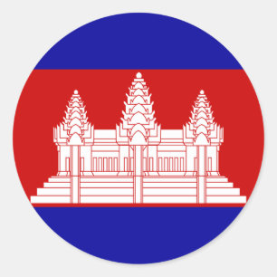 Pegatina Redonda camboya