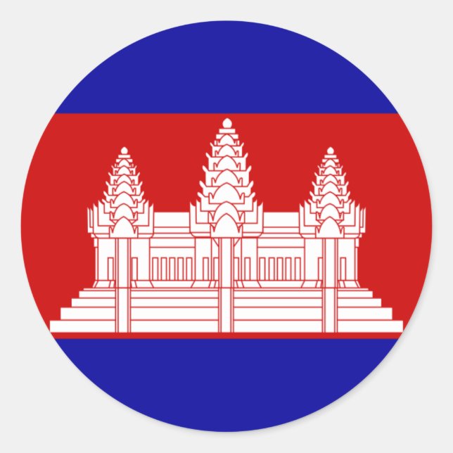 Pegatina Redonda camboya (Anverso)