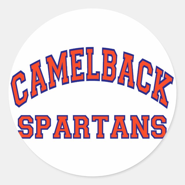 Pegatina Redonda Camelback Spartans (Anverso)