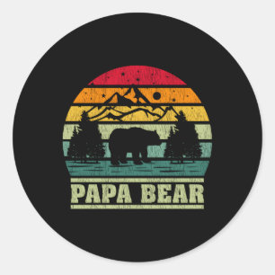 Pegatina Redonda Camg Papa Bear Camper