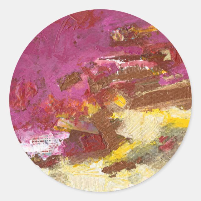 Pegatina Redonda Camina por ella (Anverso)