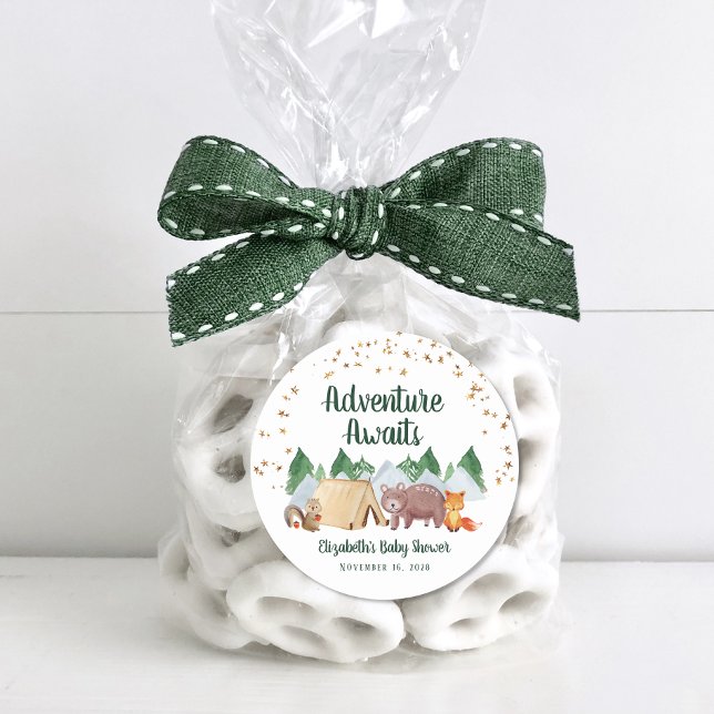 Pegatina Redonda Caminando en Baby Shower animales de Woodland (Subido por el creador)