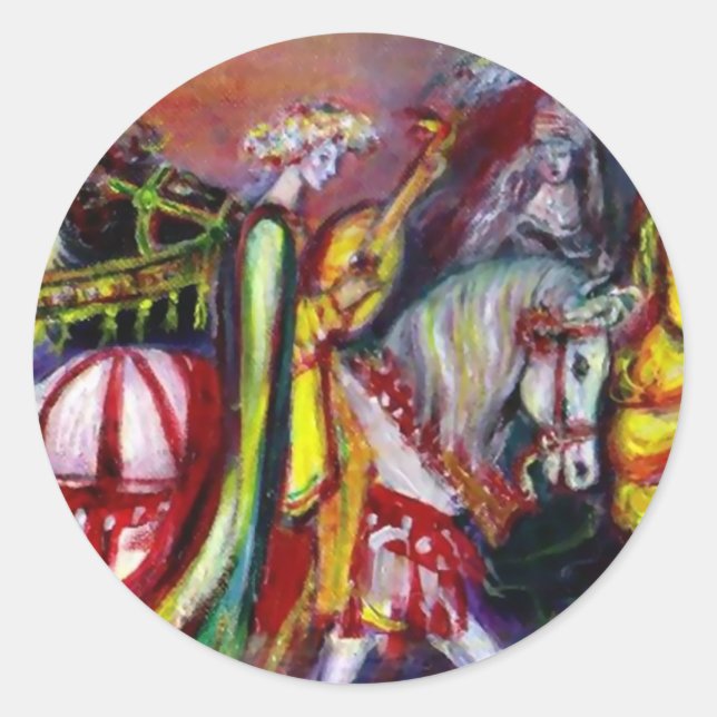 PEGATINA REDONDA CAMINANTES EN EL DIVERSO NOCTURNO (Anverso)