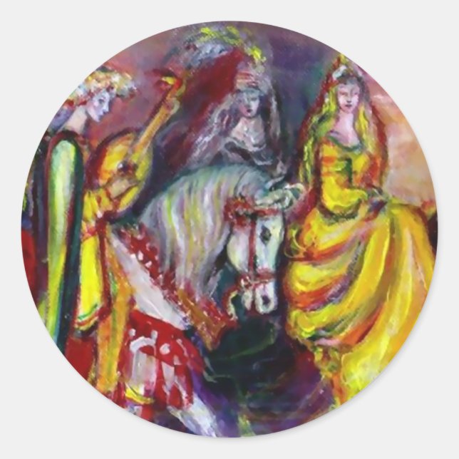 PEGATINA REDONDA CAMINANTES EN EL DIVERSO NOCTURNO (Anverso)