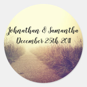 Pegatina Redonda Caminata por el sendero Sunrise Pathway de 20 a 1.