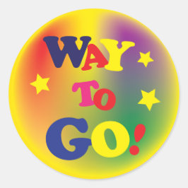 Pegatina Redonda Camino a seguir