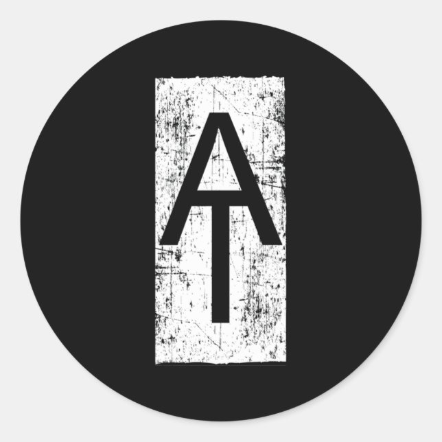 Pegatina Redonda Camino Apalache En Trail White Blazker (Anverso)