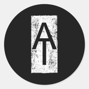 Pegatina Redonda Camino Apalache En Trail White Blazker