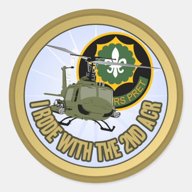 Pegatina Redonda Camino Con El Segundo ACR (Anverso)