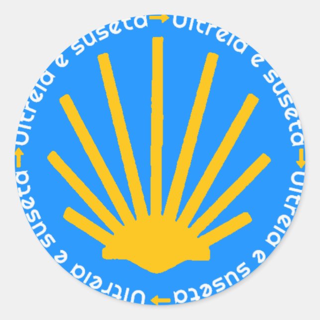 Pegatina Redonda Camino de Santiago (Anverso)