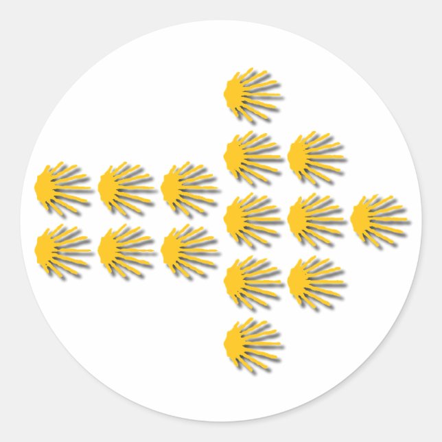 Pegatina Redonda Camino de Santiago (Anverso)