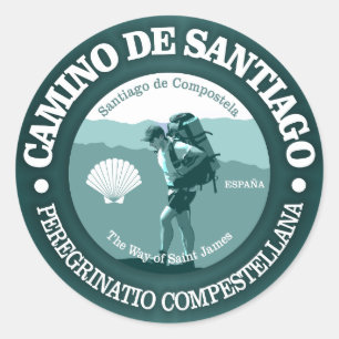 Pegatina Redonda Camino de Santiago