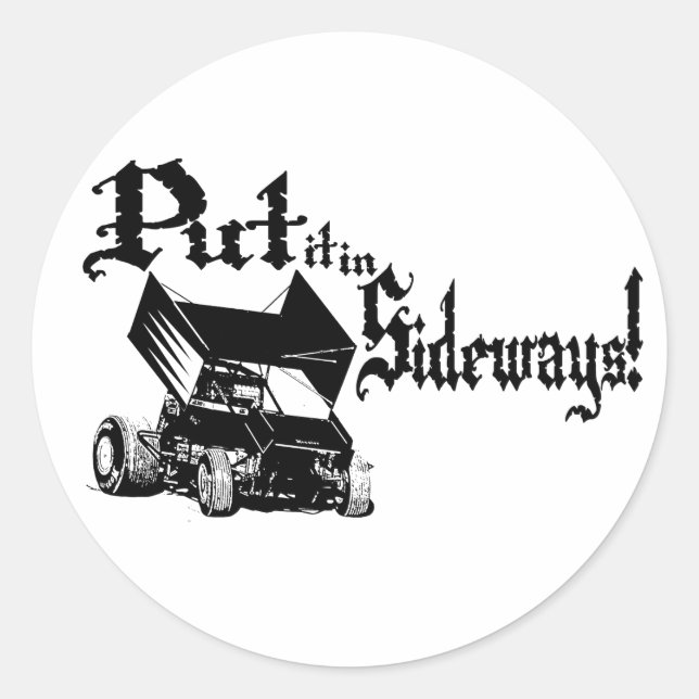 Pegatina Redonda Caminos laterales1 (Anverso)