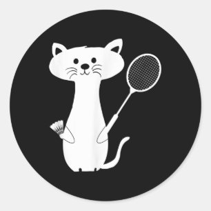 Pegatina Redonda Camión De Badminton Para Gatos Para Hombres Mujere